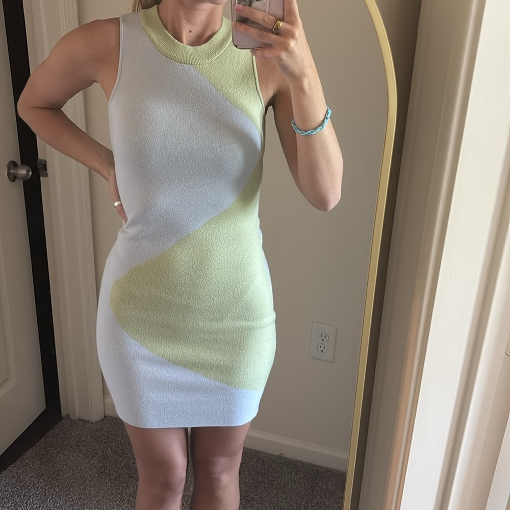 Colorblock Sleeveless Dress